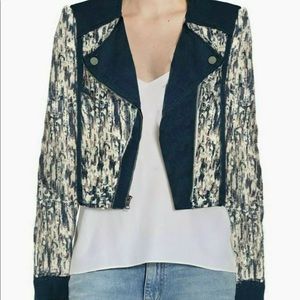 Bcbgmaxazria Multi Color Cody Moto Jacket XXS NEW